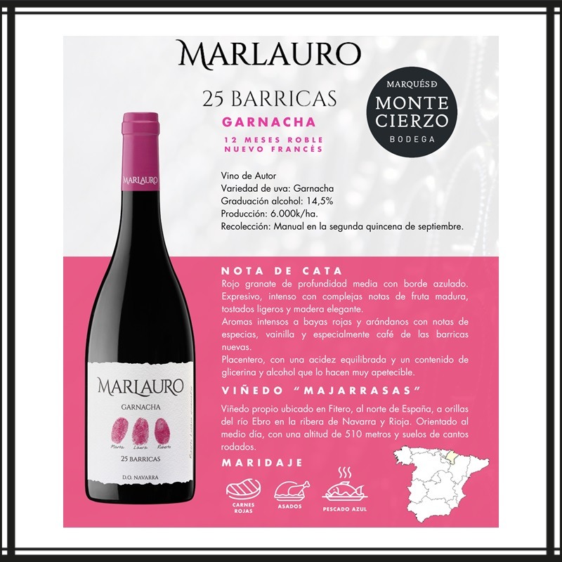 Tinto Marlauro 25 Barricas Garnacha