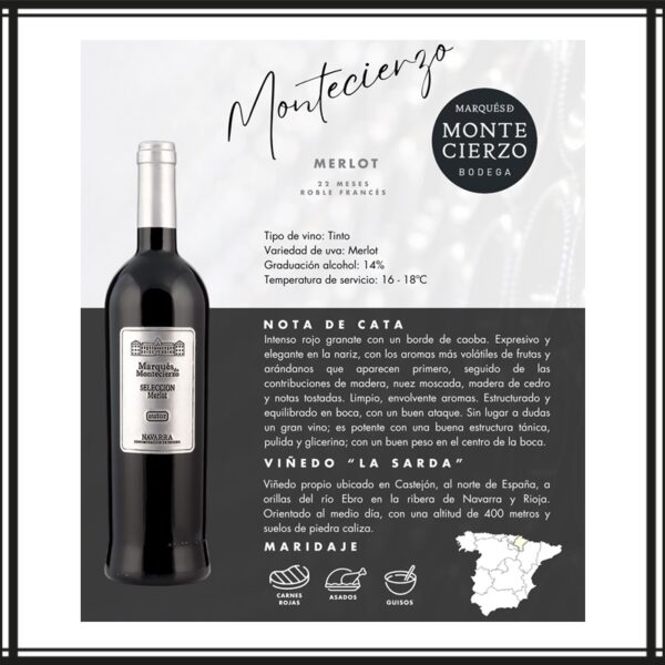 Tinto Montecierzo Merlot Selección Vino de Autor
