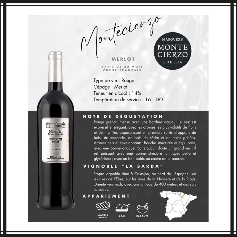 Tinto Montecierzo Merlot Selección Vino de Autor