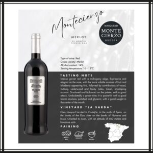 Tinto Montecierzo Merlot Selección Vino de Autor