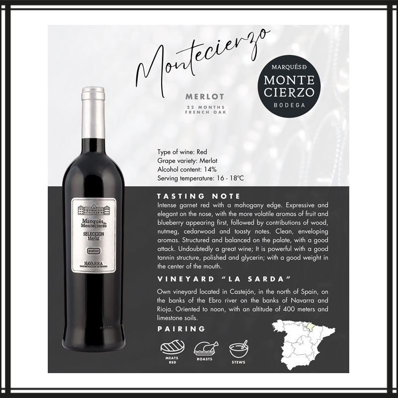 Tinto Montecierzo Merlot Selección Vino de Autor